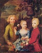 Balthasar Denner Drei Kinder des Ratsherrn Barthold Hinrich Brockes oil painting reproduction